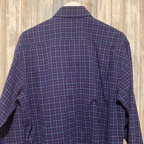 T.Harris London blue and red checkered long sleeve button up | Size large - Picture 10 of 12